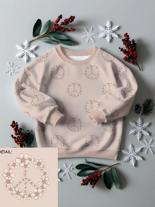 Winterfolk Oversized Sweatshirt - Peace Vibes