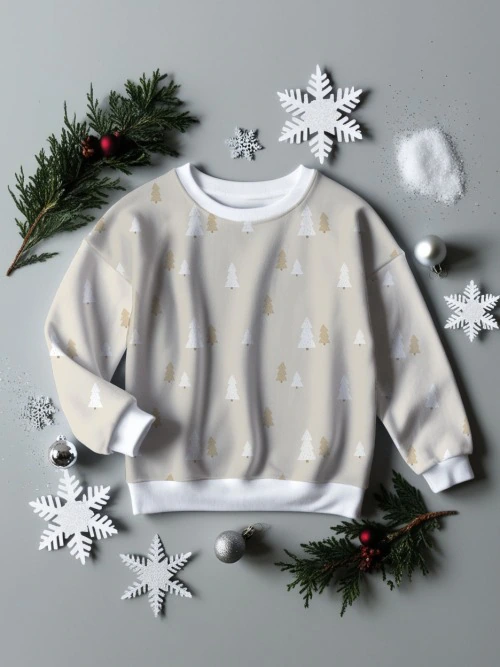 Winterfolk Oversized Sweatshirt - Winter Trees