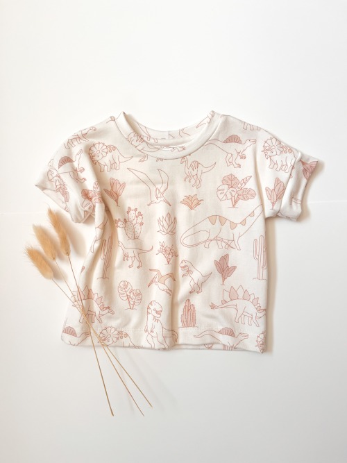 Cozy Tee - Neutral Dinos 9-12m