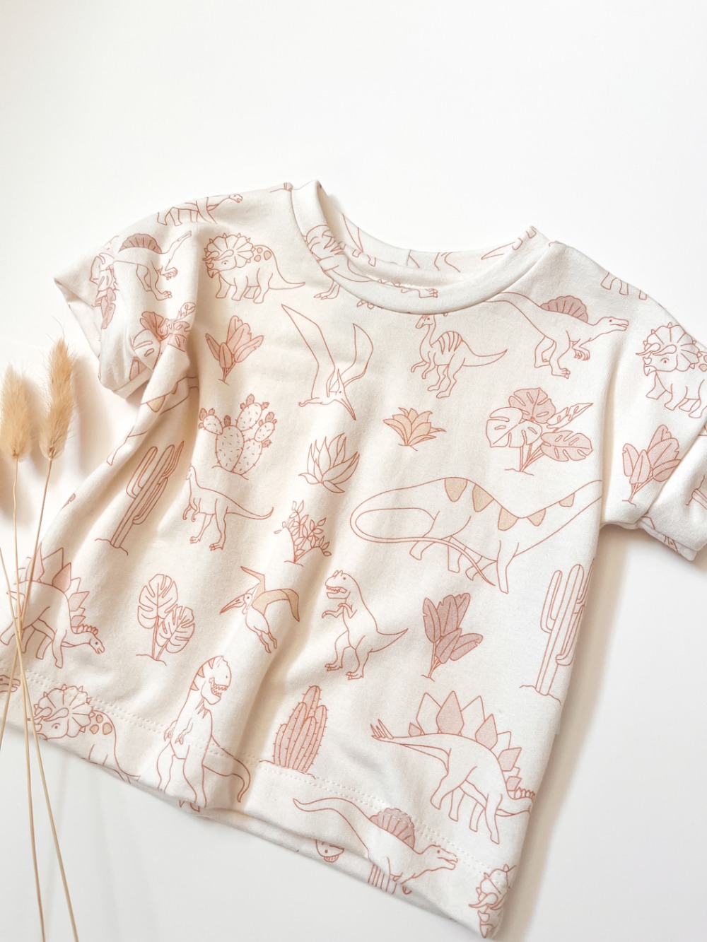 Cozy Tee - Neutral Dinos 9-12m - Image 2