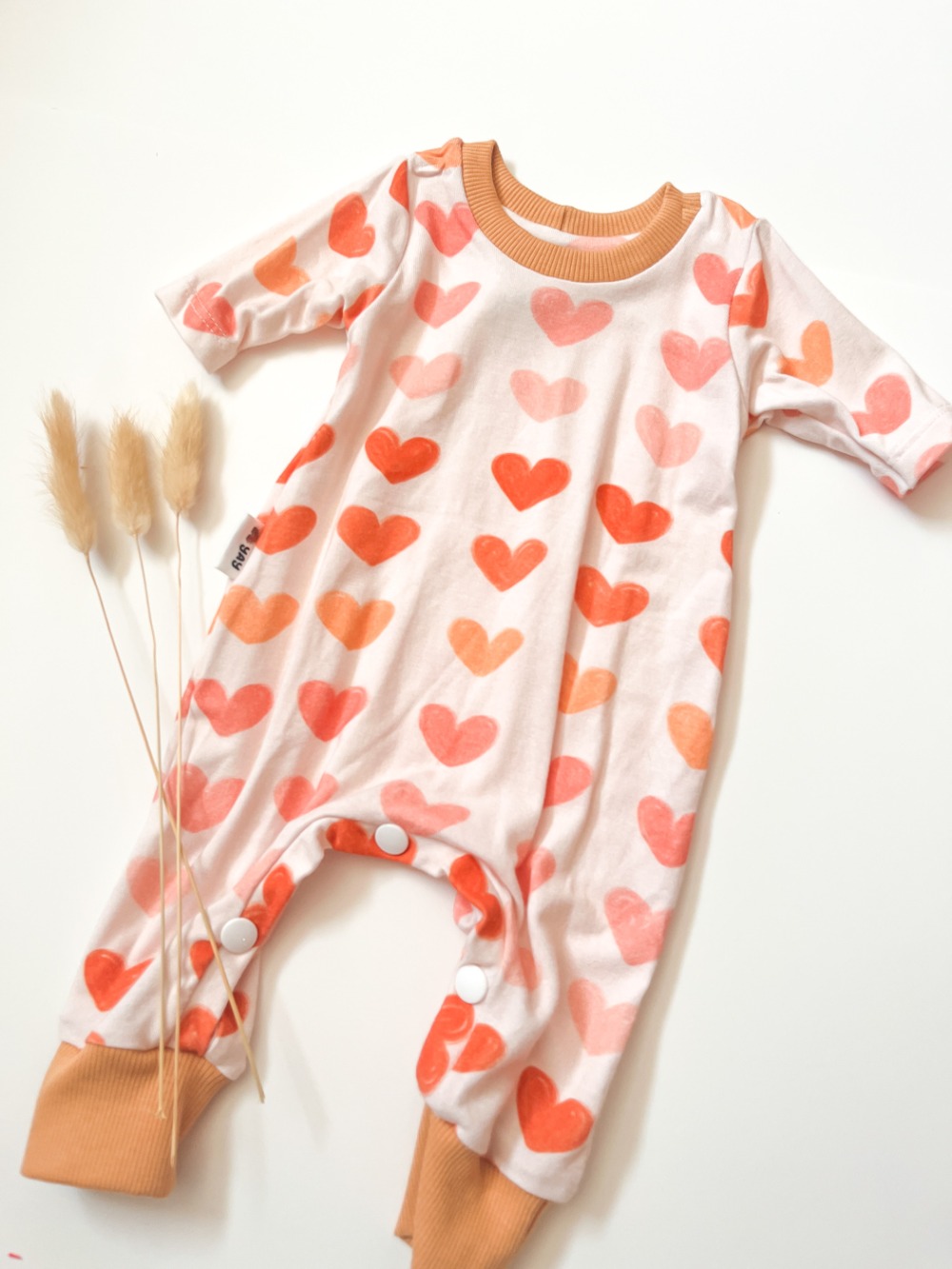 Playsuit Romper -Hearts (Preemie) - Image 2