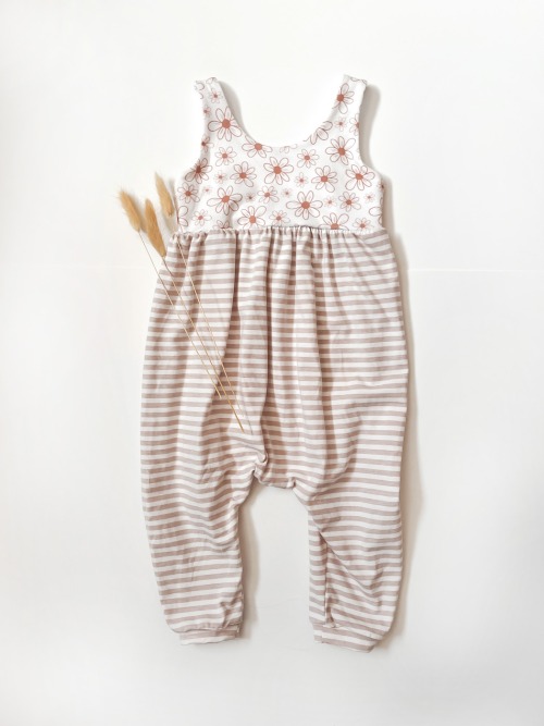Napa Romper - Daisy Stripes 9-12m