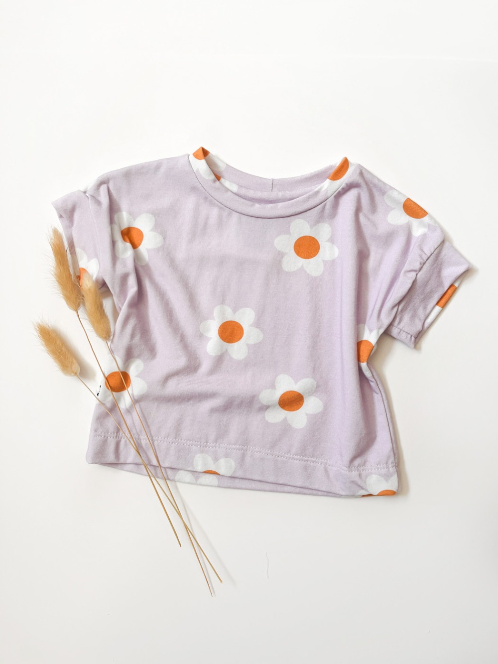 Cozy Tee - Lilac Daisies 3-6m