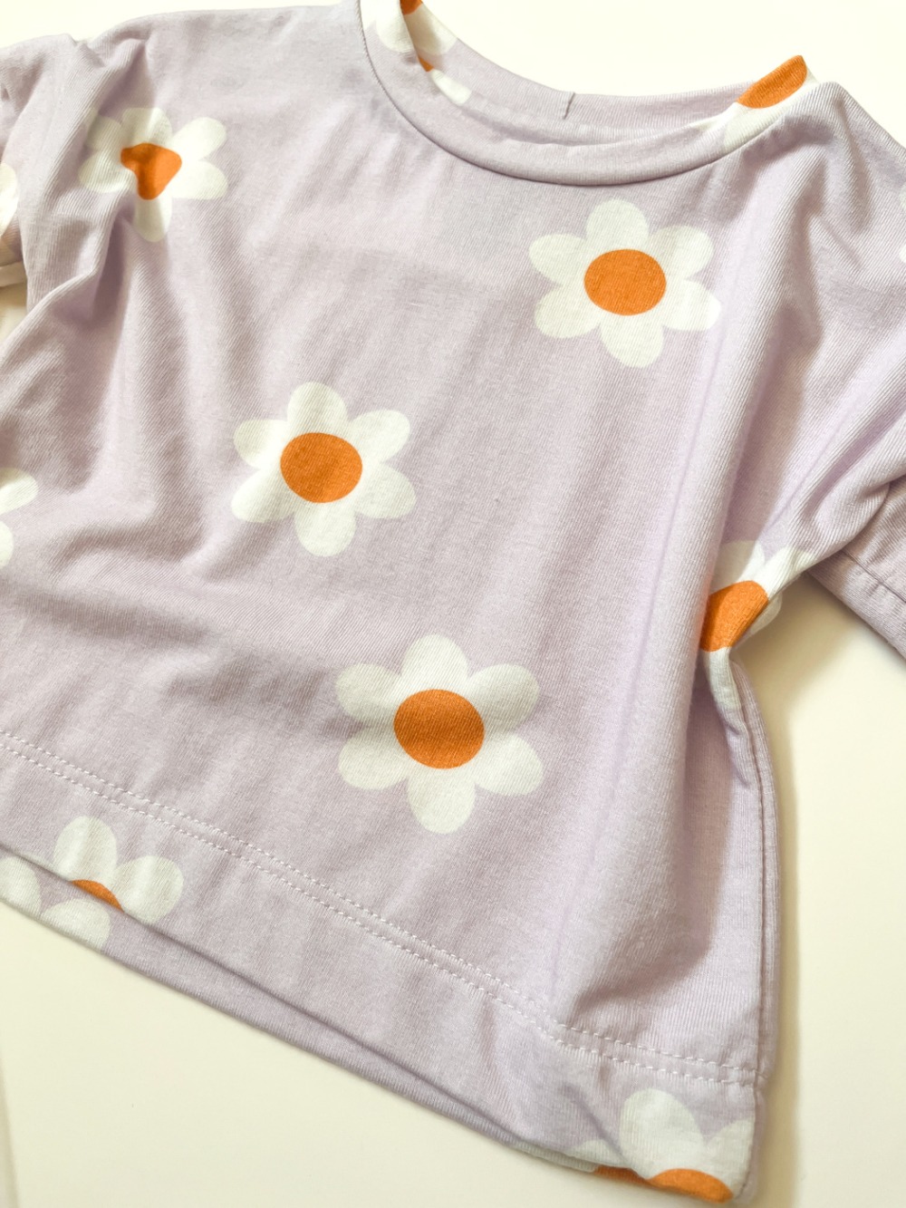 Cozy Tee - Lilac Daisies 3-6m - Image 2