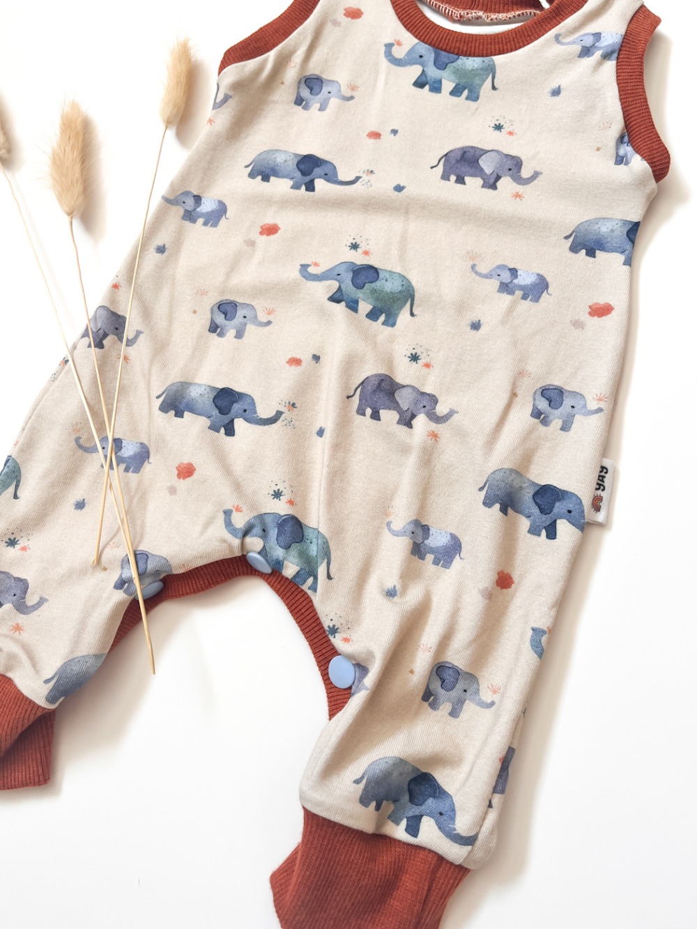 Playsuit Romper -Elephants Newborn - Image 3