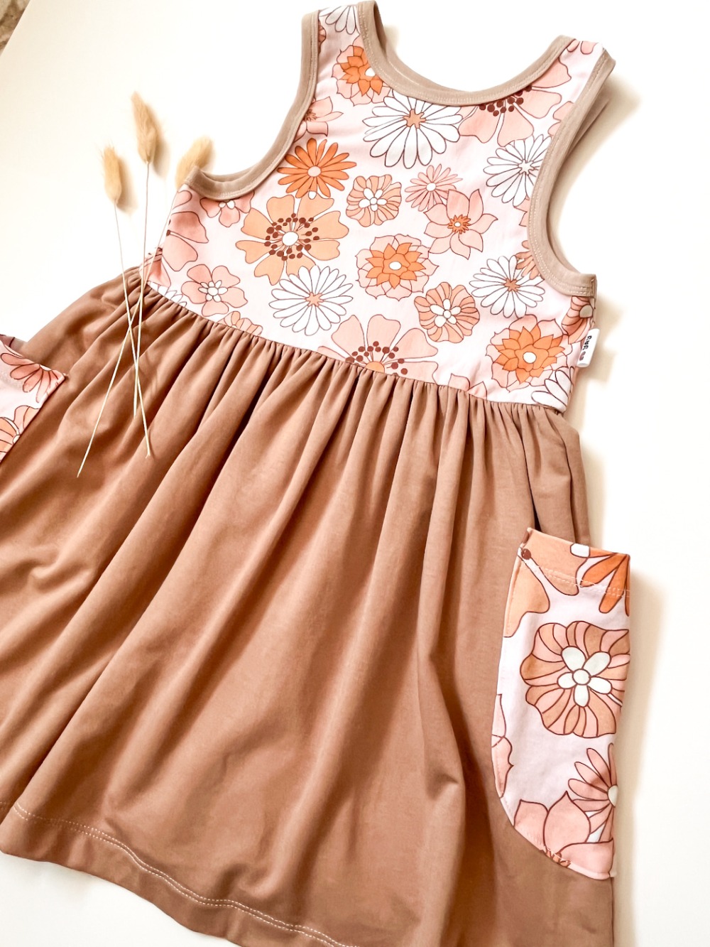 Picnic Dress - Retro Flowers 5T - Image 2