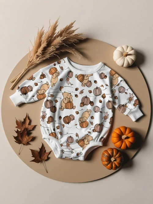 Autumn Pooh Sweater Romper