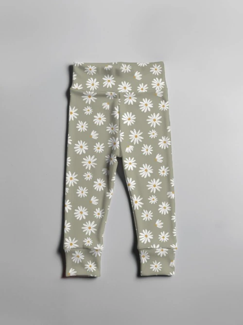 Sage Daisies Easy Legging