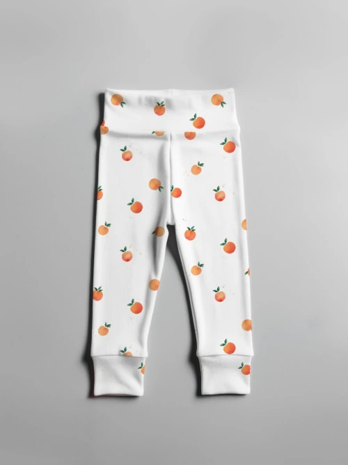 Watercolour Peaches Easy Leggings
