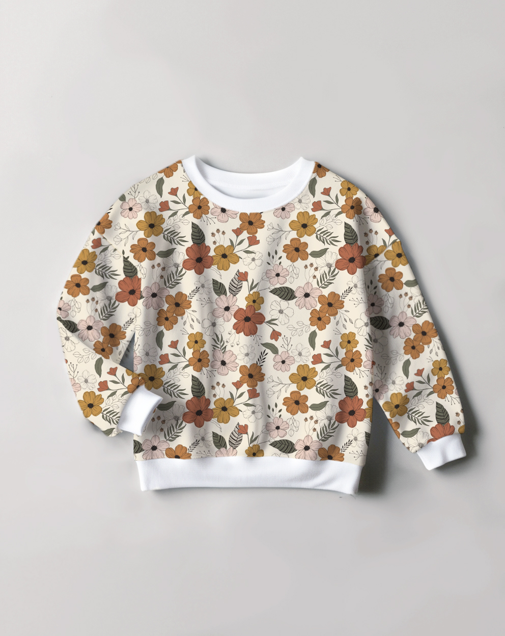 Sketchy Flowers Oversized Sweatshirt