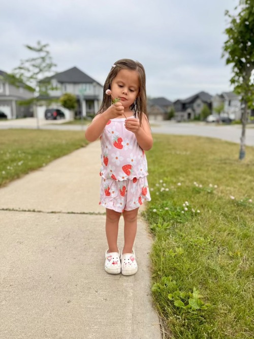 Summer Tank Set - Strawberry Daisy - Rib Knit