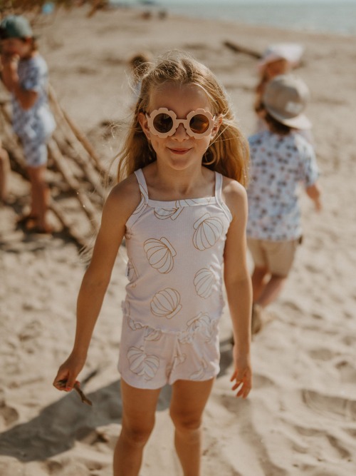 Summer Tank Set - Seashells - Rib Knit