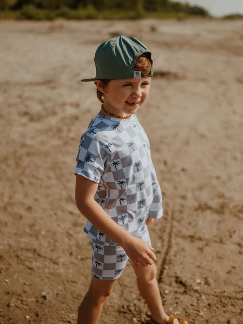 Summer Cozy Set - Checkered Palms