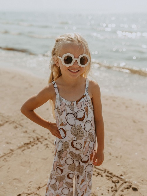 Wide Leg Jumpsuit - Coconut Treats - Rib Knit