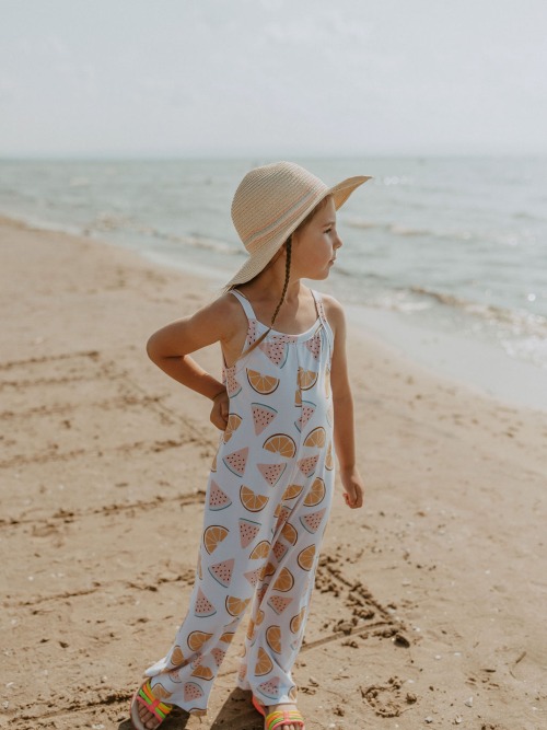 Wide Leg Jumpsuit - Watermelon Citrus