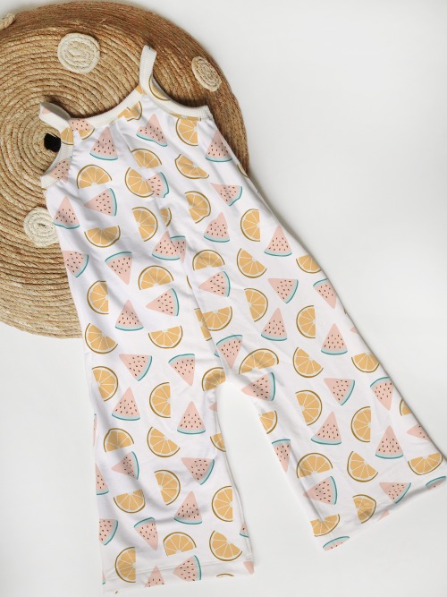Wide Leg Jumpsuit - Watermelon Citrus