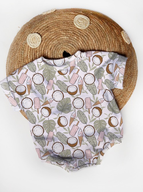 Oversized Tee Romper - Coconut Treats