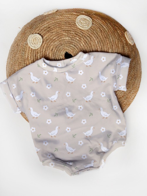 Oversized Tee Romper - Summer Ducks