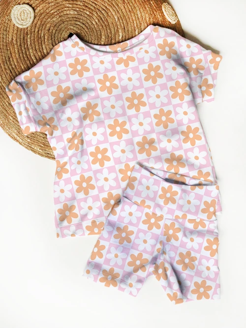 Summer Cozy Set - Checkered Daisies