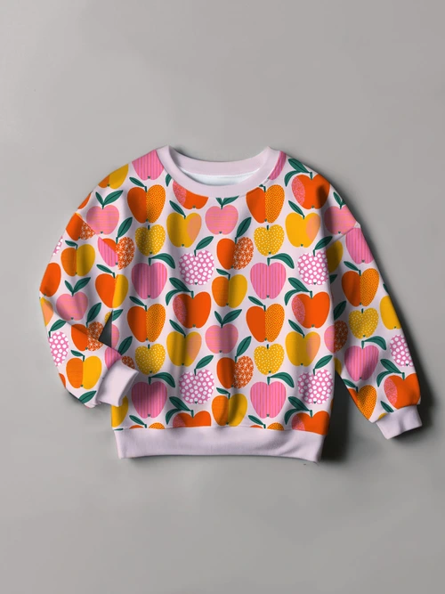 Fall Oversized Sweatshirt - Apples