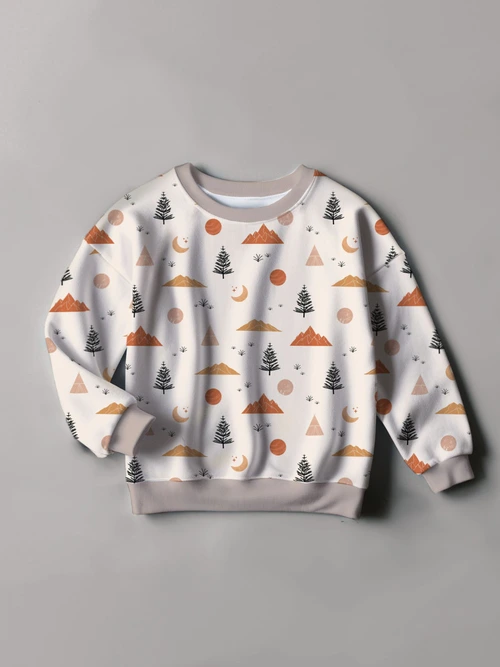 Fall Oversized Sweatshirt - Mountains