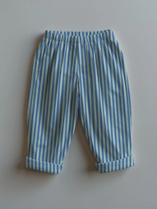Striped Everyday Pants - Blue/Aqua Stripe