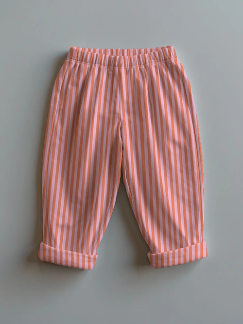 Striped Everyday Pants - Pink/Orange Stripe