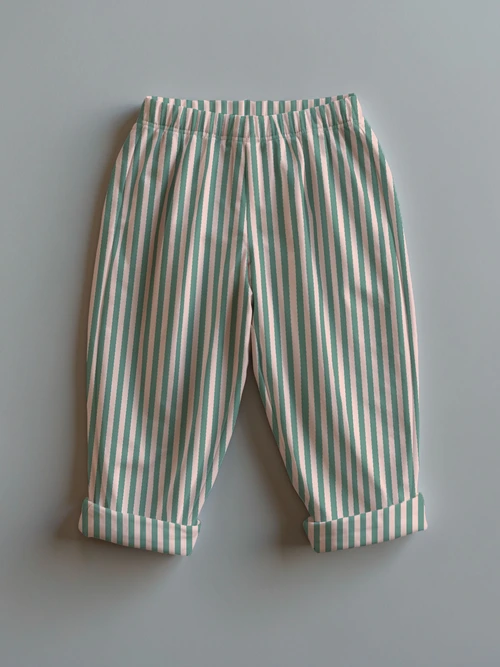 Striped Everyday Pants - Teal Stripe