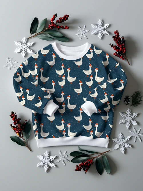 Winter Oversized Sweatshirt - Silly Goose Christmas