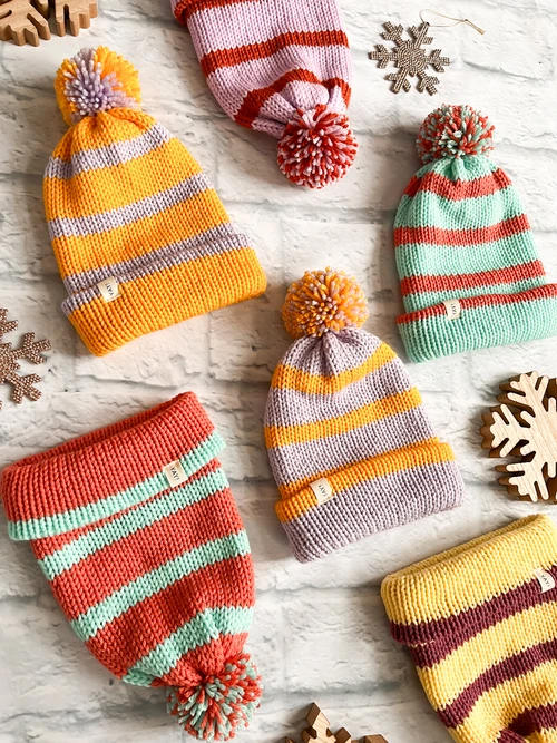 Knit Striped Toque