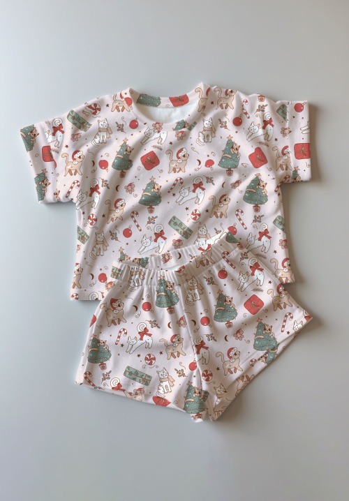 WomensSleepSet -christmascats