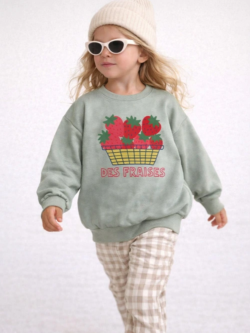Strawberries Oversized Bamboo Sweatshirt