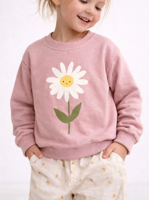 Lazy Daisy Graphic Cotton Sweatshirt