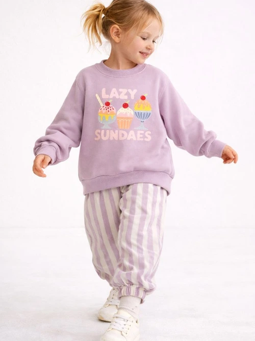 Lazy Sundaes Graphic Cotton Sweatshirt
