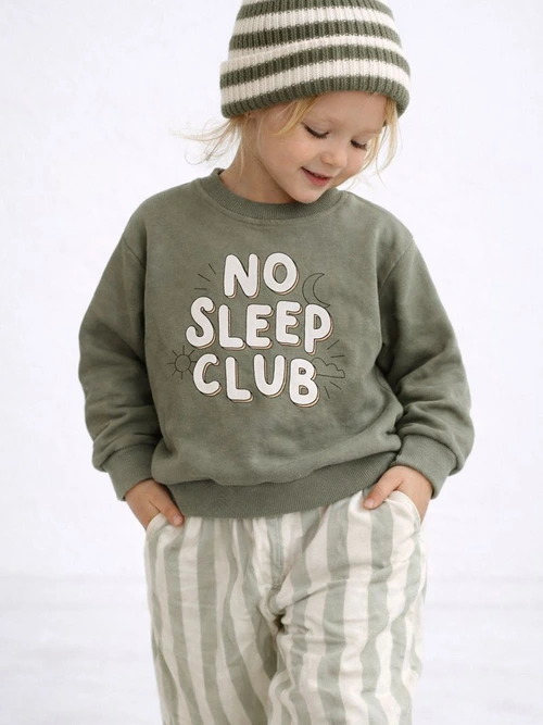 No Sleep Club Graphic Cotton Sweatshirt
