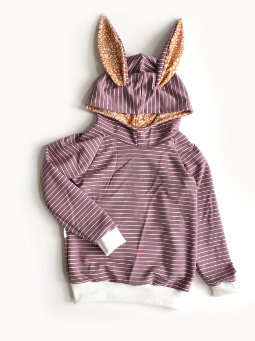 Wildflower Bunny Hoodie - Purple Stripe (5-6Y)